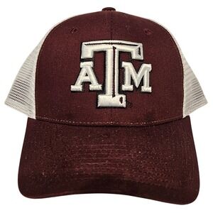Zephyr Texas A&M Aggies Maroon White Mesh Snapback Trucker Hat NCAA ATM Logo